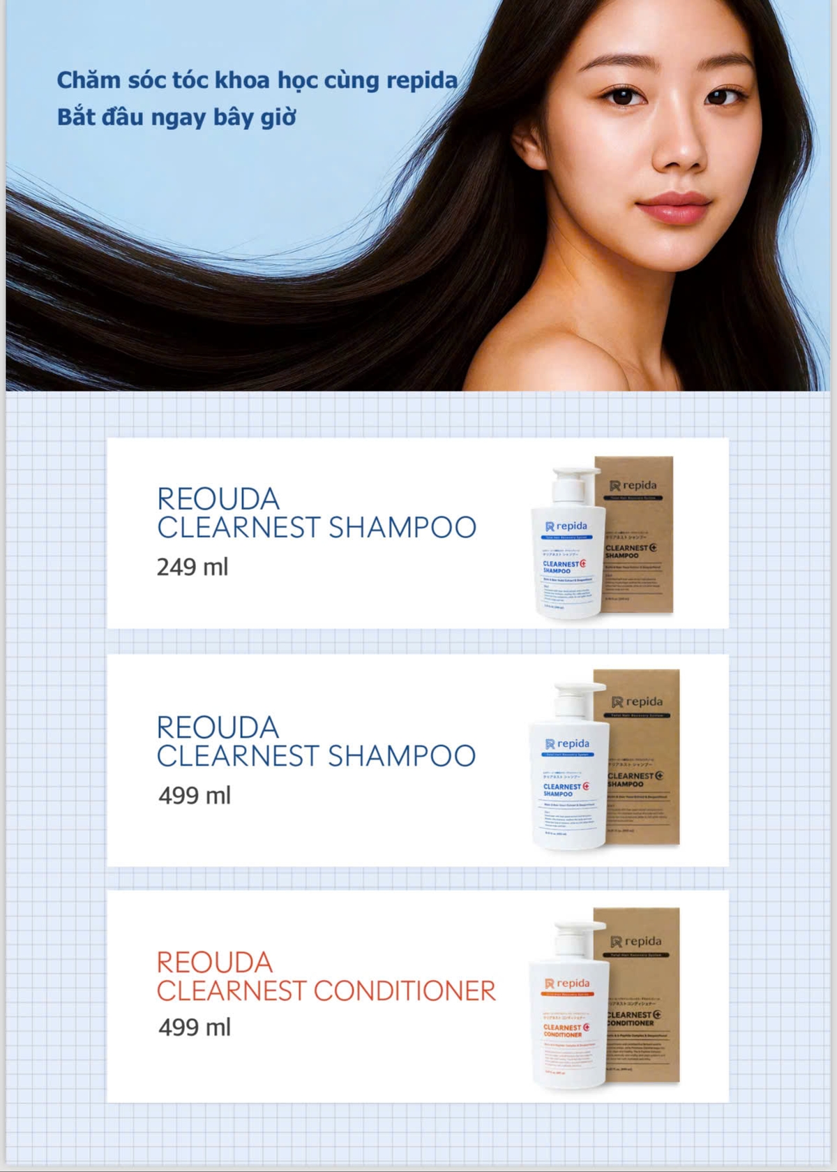 Dầu gội đầu repida CLEARNEST SHAMPOO 499ml/chai